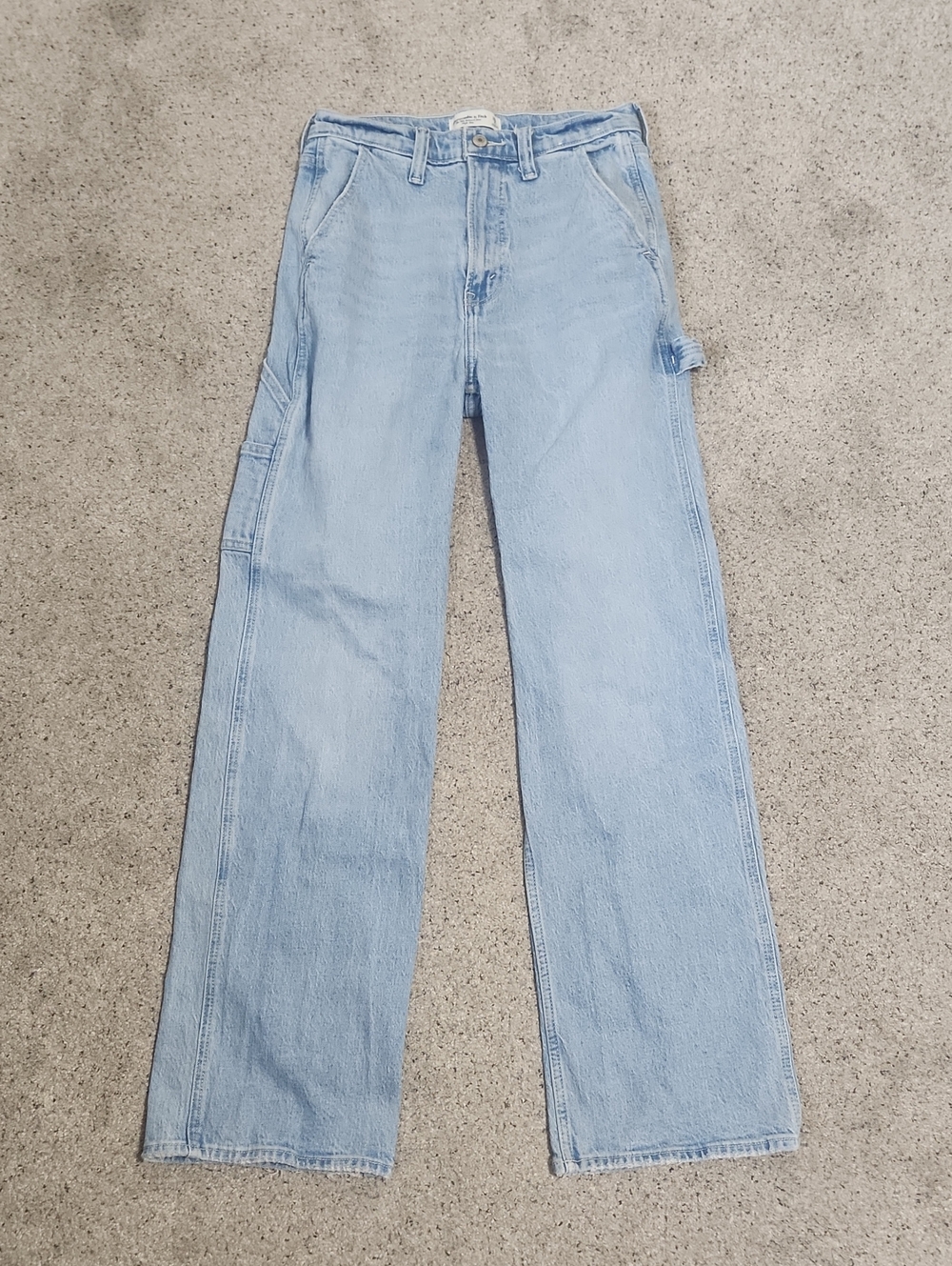 Abercrombie & Fitch The 90s Relaxed High Rise Carpenter Style Size 26/2R - Picture 11 of 11